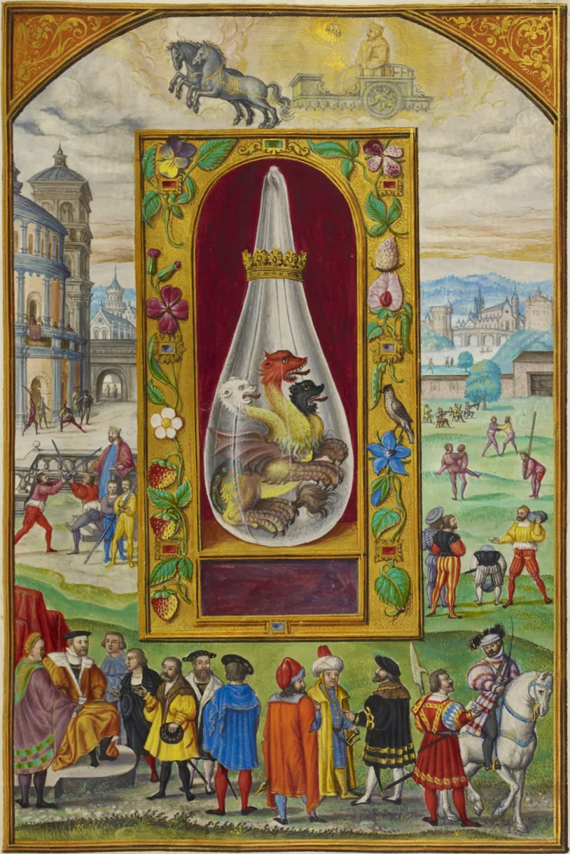 Leo rising — Splendor Solis illuminated manuscript, 16th century