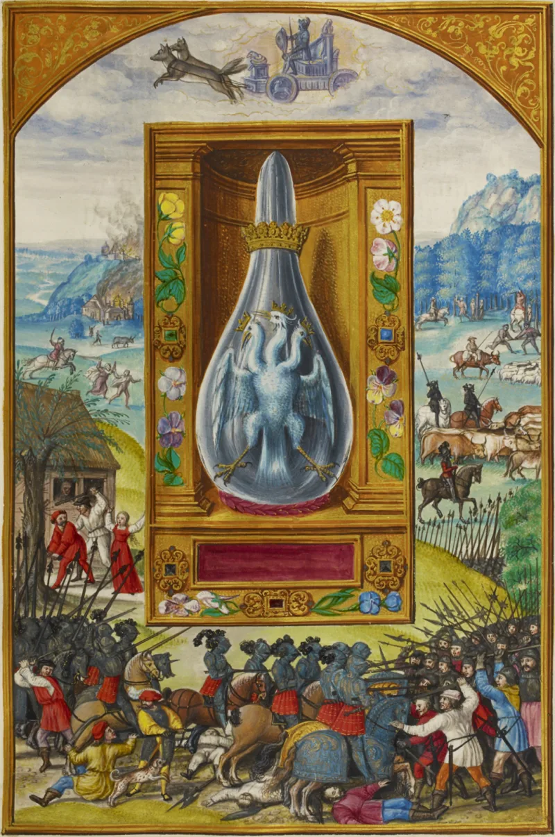 Scorpio rising — Splendor Solis illuminated manuscript, 16th century